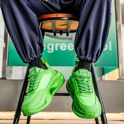 Mode Herren Freizeitschuhe 2025 Frühling Neu Mesh Atmungsaktiv Modetrend Sportschuhe Bequem Vielseitig Dicke Sohle Klobige Sneaker