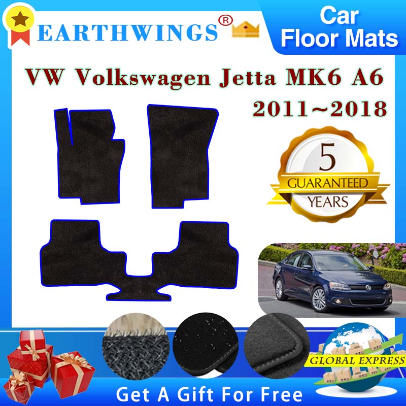 

Для VW Volkswagen Jetta MK6 A6 6 Vento 2011 ~ 2018, автомобильные коврики, коврики для ног, противоскользящий чехол для ковра, подушечки для ног