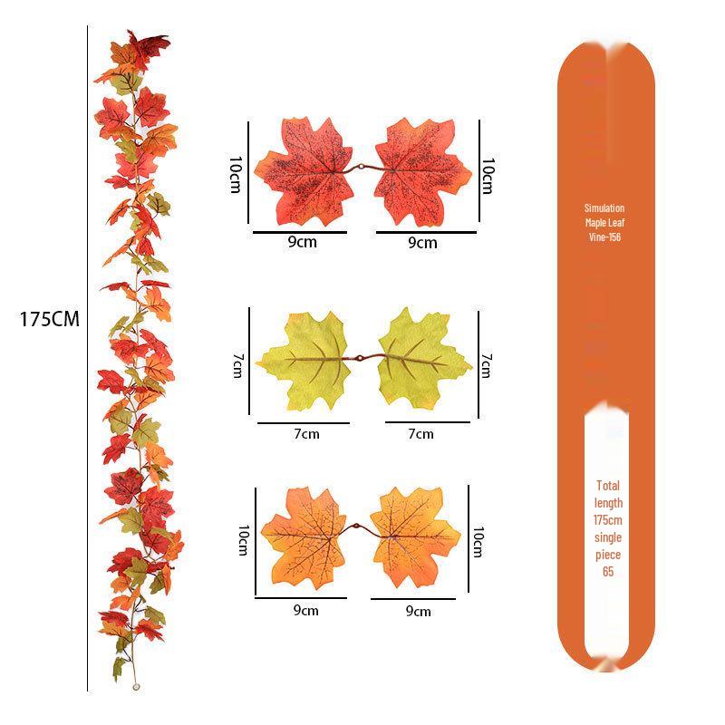 Maple Leaf Vine Autumn Hanging Ornaments for Thanksgiving and Harvest Festival Decor