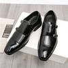 Britain Gentleman Fashion New Black Brown Monk Strap Shoes For Men Formal Wedding Prom Dress Homecoming Sapatos Tenis Masculino