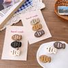 3pcs Instagram Cute and Funny Autumn and Winter Beige Coffee-colored Taiyaki Small Fish Hair Clips and Hair Accessories