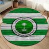 Saudi Arabia National Football Team Round Area Rug,Carpet Rug for Living Room Bedroom Sofa Playroom Decor,Non-slip Floor Mat