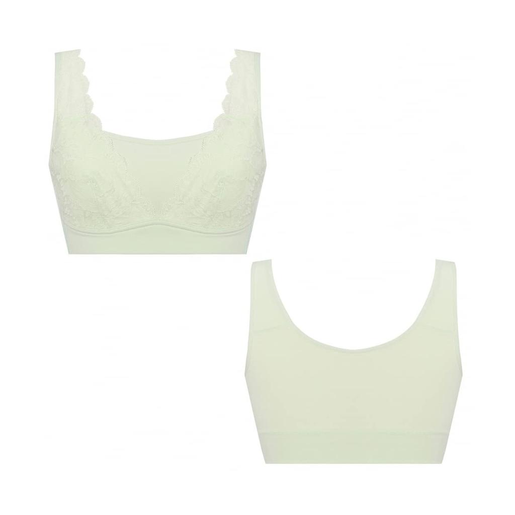 Night Bra Lacy 5230 Half Top M009 LL Size [Triumph] (Green)