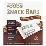 Barres de collation Foods, Chocolat noir, Noix et Sel de mer, 12 Barres, 1,4 oz (40g) Chaque