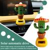 universal Car Dash Decorations Shaking Head Solar Powered Cactus Toy Figures Car Ornaments for Dashboard Interior Accessories