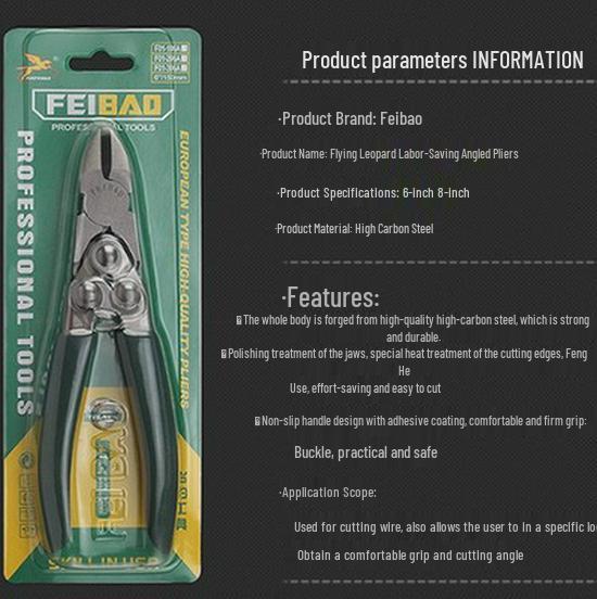 Labor-Saving Steel Wire Cutters: Multi-Functional, Angled, 6" & 8" Lineman's Pliers, Industrial Grade Electrician's Diagonal Cutting Pliers