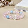 Natural Crystal Powder Crystal Aquamarine Bracelet Ethnic Style Literary and Artistic Scenic Spot Merchandise Bracelet Live Broadcast Popular Source