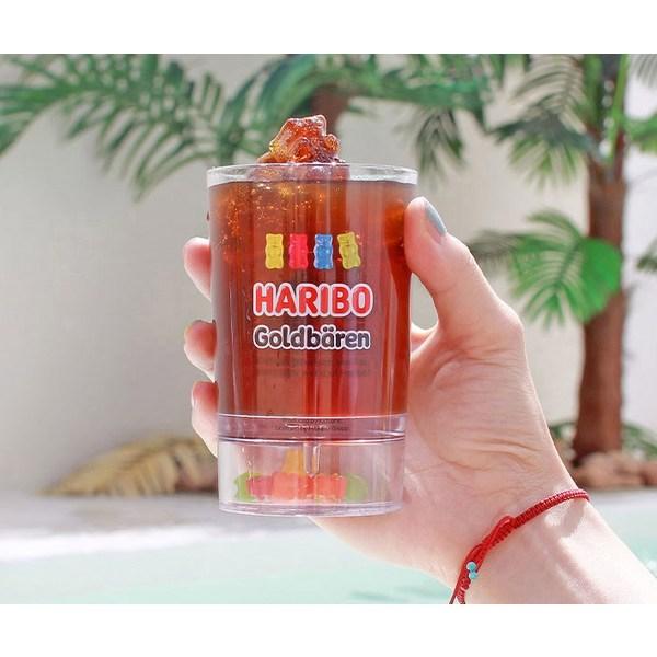 Haribo Gold Bear transparent cup 200ml, lettering, 1 piece