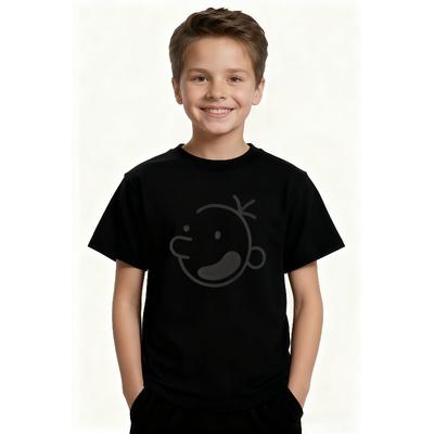 Europäische Größen Sommer Jungenmode Kurzarm-T-Shirt, Weich Und Bequem, mit Niedlichem Kinder-Tagebuch-Aufdruck, Lässig Und Vielseitig für Outdoor-Kleidung