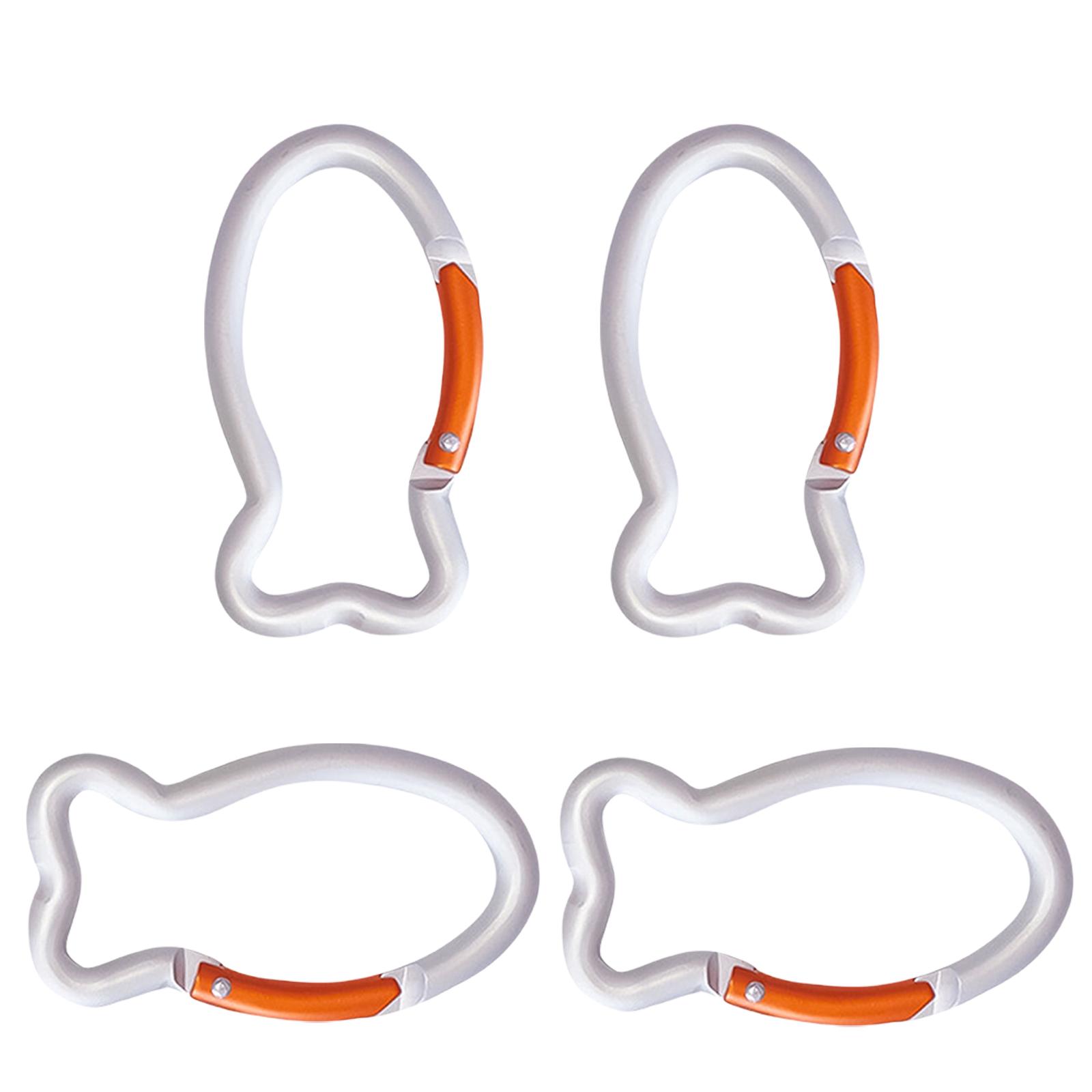 

4Pcs Fish Shape Spring Clasps Aluminum Spring Snap Hook Clip KeyRings Metal Carabiner Keychains Buckles Hardware 3