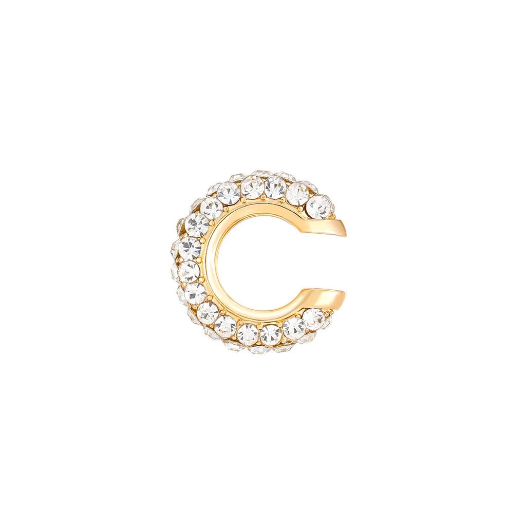European & American Popular C-shaped Rhinestone Ear Cuff Earrings, No Piercing Needed for Women