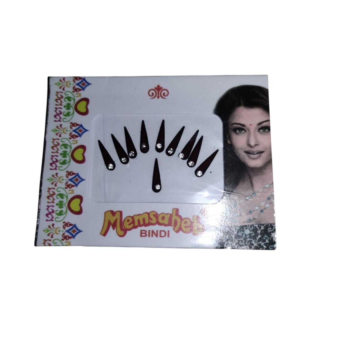 @ Indian Traditional Long Maroon Tilak With Stone Bindi For Women 6gm Zr-2973-60%Off