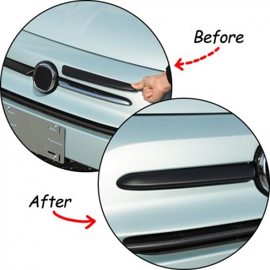 Mat Zwart ABS Voorbumper Bovenste Grille Sierlijst Voor Fiat 500 2016-24