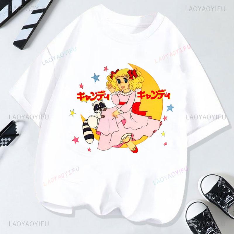 

Ropa De Mujer Candy Candy Camiseta Cotton Streetwear Fashion Aesthetic Kawaii Graphic T Shirts Cartoon Shoujo Girl Style Clothes 5XL різнокольоровий