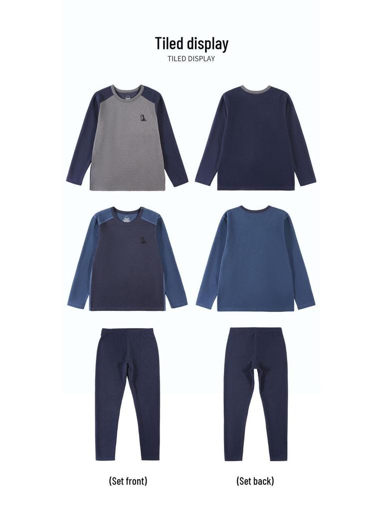 Jungen 2025 Deutscher Samt Pyjama Set – Warme Winter-/Herbst-PJs für große Kinder
