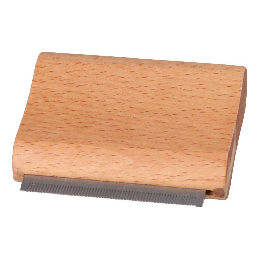 Wood Color Dog Hair Removal Comb Stainless Steel Horse Brush Multipurpose Pet Supplies