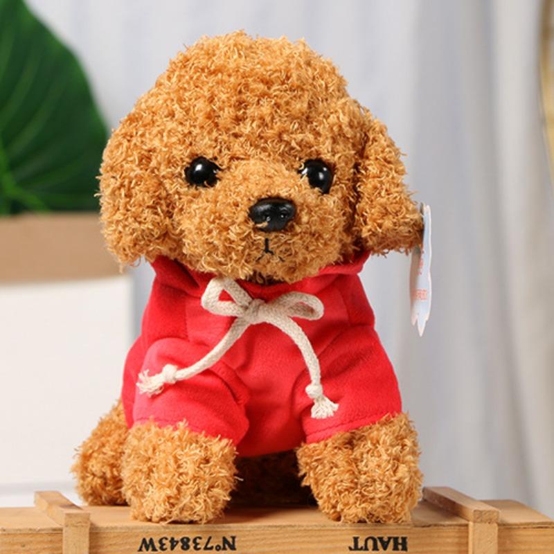 Little Dog Plush Toys, Dog Dolls, Teddy Dog Dolls, Cute Little Animal Dolls On The Bed