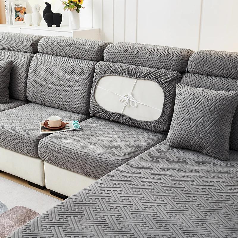 Adjustable Sofa Covers Jacquard Sofa Seat Cushion Cover Stretch Couch Cover L Shaped Sofa Slipcover For Living Room Home Decor