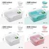 Portable Double Layer Bento Box With Dividers For Office Lunches And Picnics