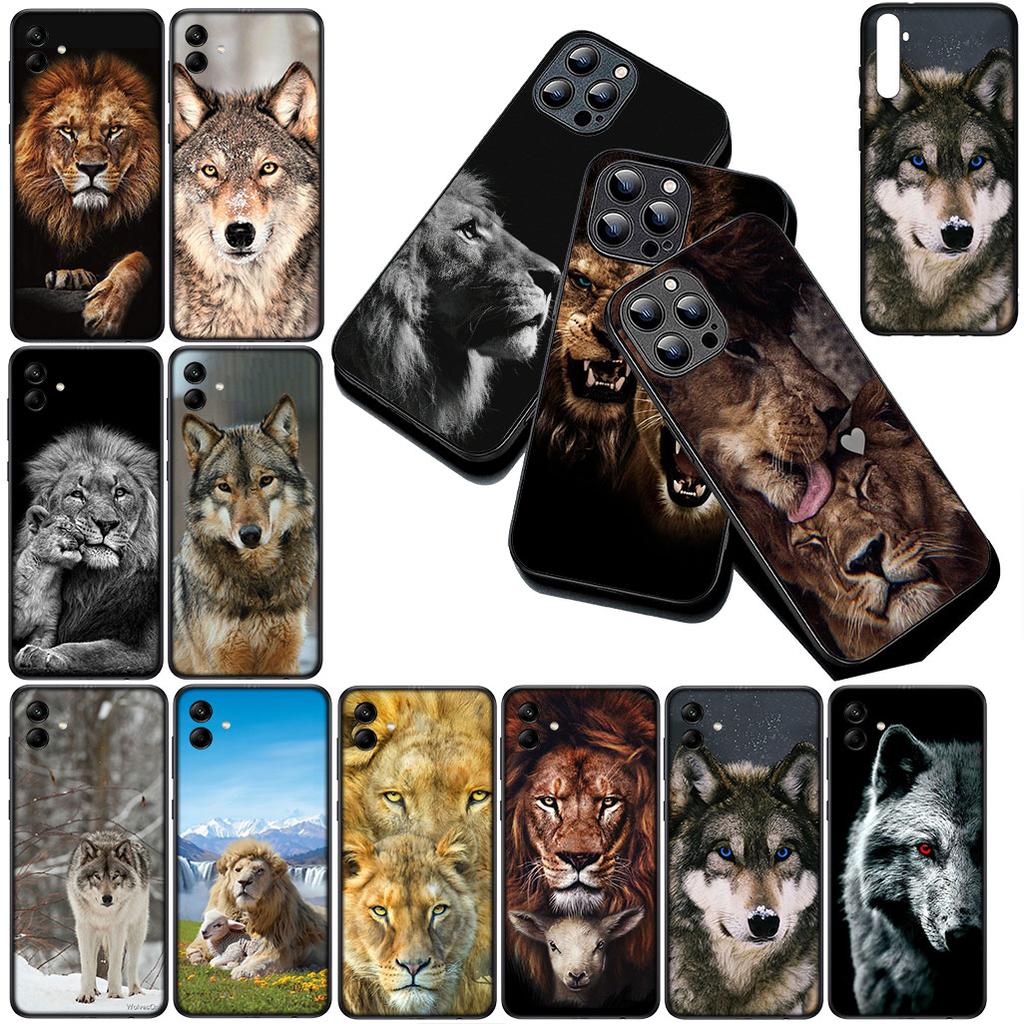 Casing for Motorola Moto G55 G45 G75 G85 G35 Edge 50 30 Fusion 40 NEO Ultra Pro Phone Cover Soft Case Lion Stalking Wolf Art