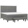 Maison Exclusive - Sommier à lattes de lit avec matelas Gris foncé 180x200cm Tissu