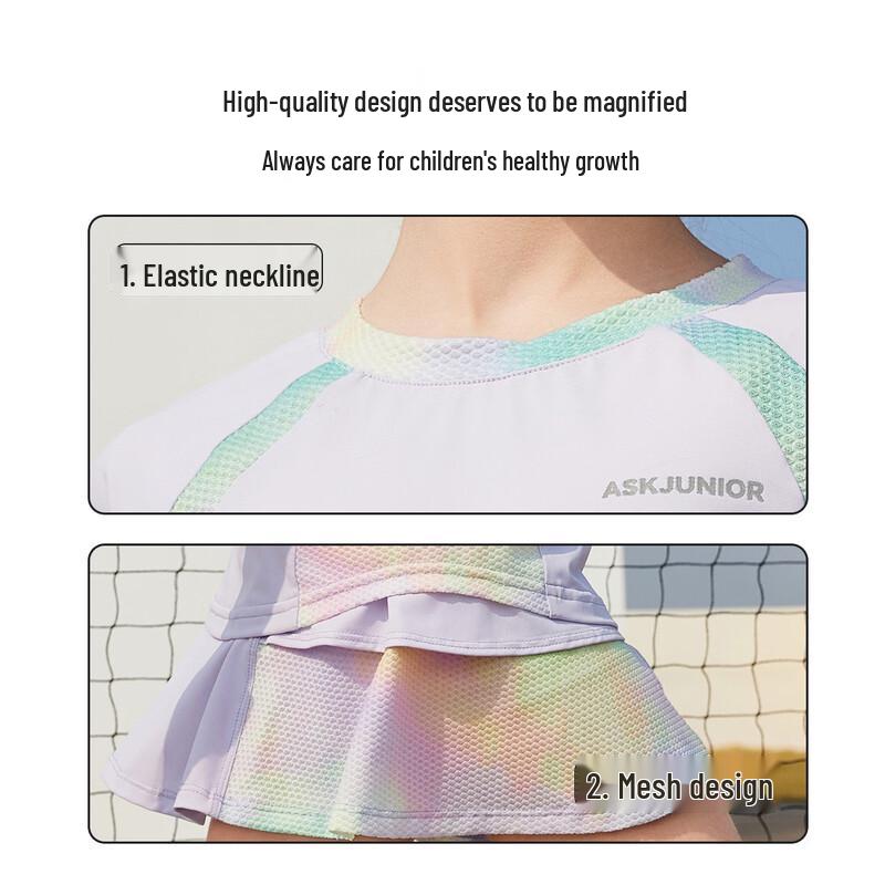 ASK JUNIOR Girls' Lightweight Quick-Dry Summer Sports Set