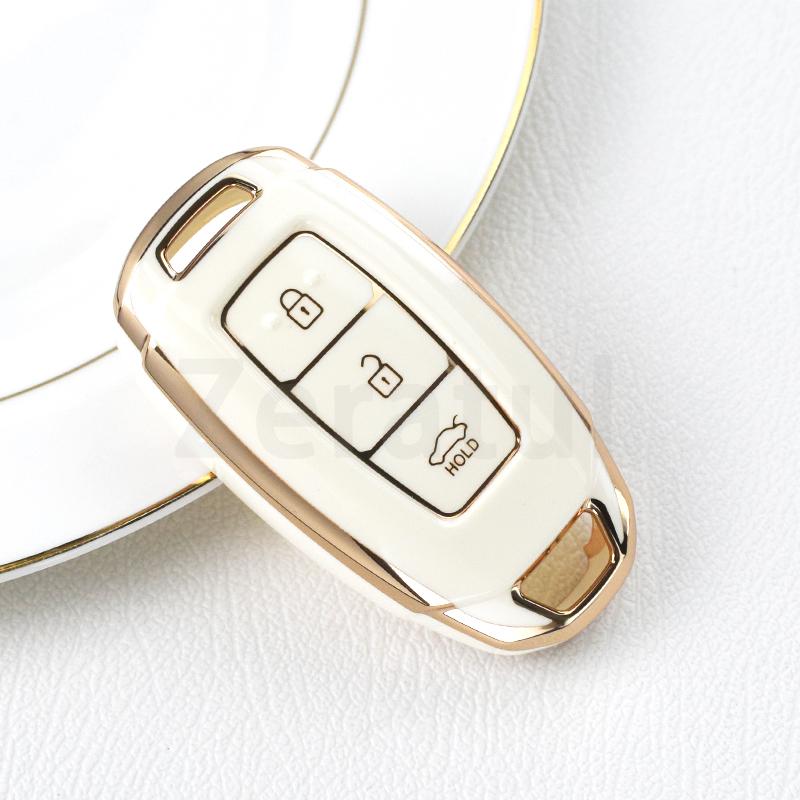 3 Buttons Tpu Shell Fob Car Key Case Full Cover For Hyundai Santa I30 Ix35 Encino Kona Solaris Azera Grandeur Elantra Accent Fe