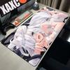 Shirakami Fubuki Mouse Pad Laptop Hololive Black And White Keyboard Rug PC Kawaii Anime Girl Mousepad XXL Gamer Cabinet Desk Mat