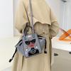 "2022 Stone Pattern Girls' Messenger Bag with Pearl Rivets & Glasses Shoulder Strap"