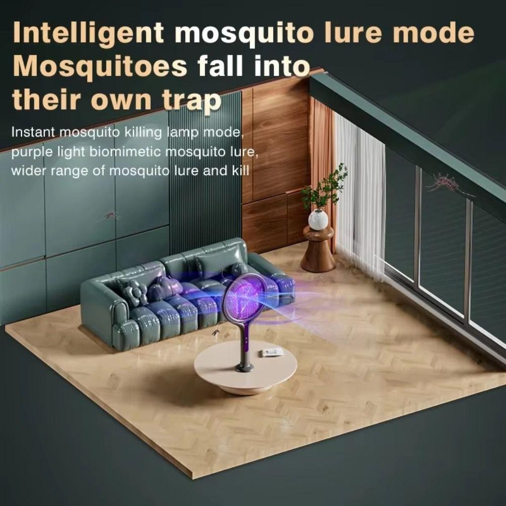 USB Rechargeable Scalable Electric Mosquito Swatter 2 In 1 Fly Swatter Trap Bug Zapper  Indoor