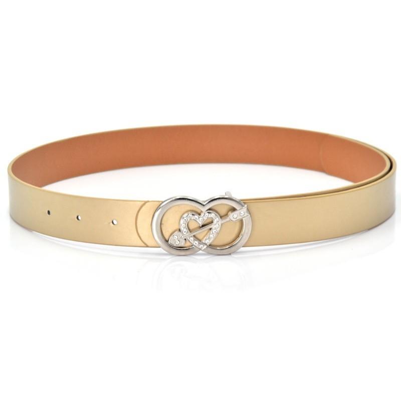 Unique Womens Casual Durable Heart Arrow Buckle Smooth Jeans Belt For Styles All