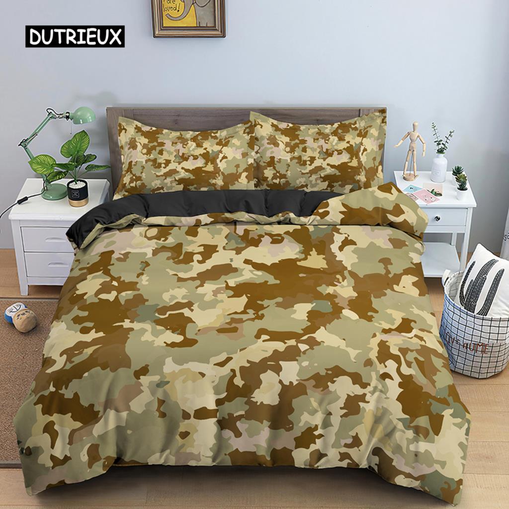 

Camouflage Duvet Cover Set Microfiber Camo Print Bedding Quilt Cover Home Decor Classic Military EU single(135x200cm)