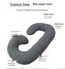 New Star C-Shaped Pregnancy Pillow: Pure Cotton, Solid Color, Provides Belly Support, Waist Protection, and Side Sleep Comfort.