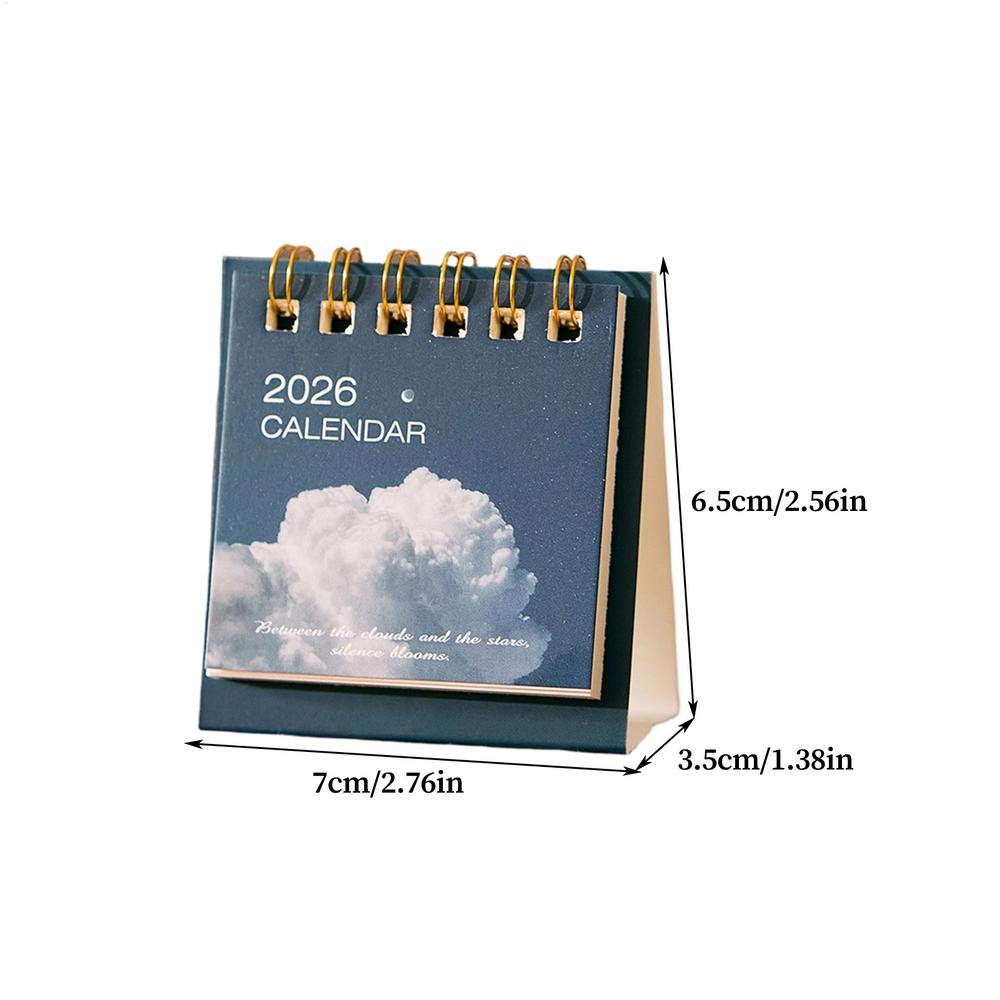2026 Mini Desktop Calendar Office Home Desktop Decoration Portable Schedule Organizer New Year's Gift
