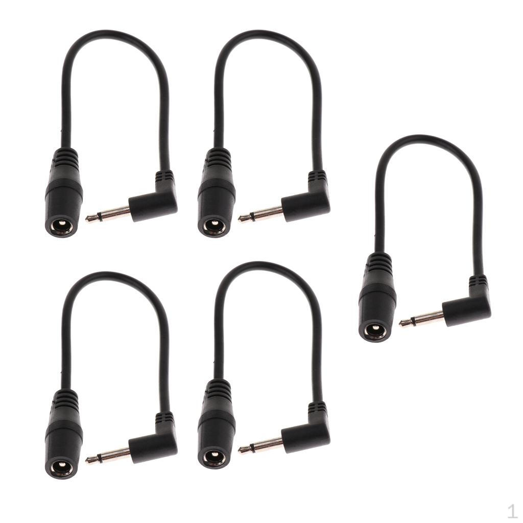 5 Pieces 5.5mm to 3.5mm Conversion Cable Straight Adapter