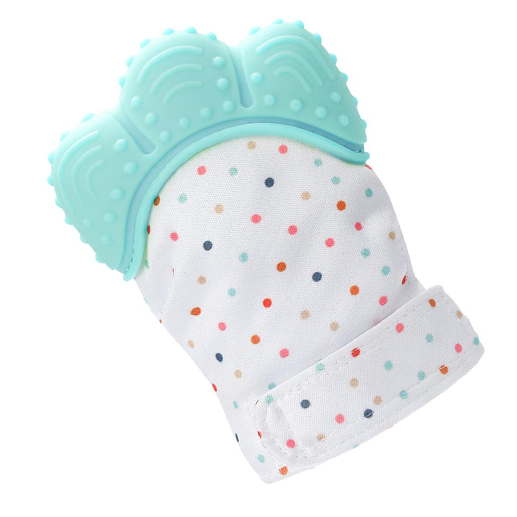 Baby Teething Gloves Safe Silicone Prevent Scratches Stimulating Teether Glove Sound Toy for
