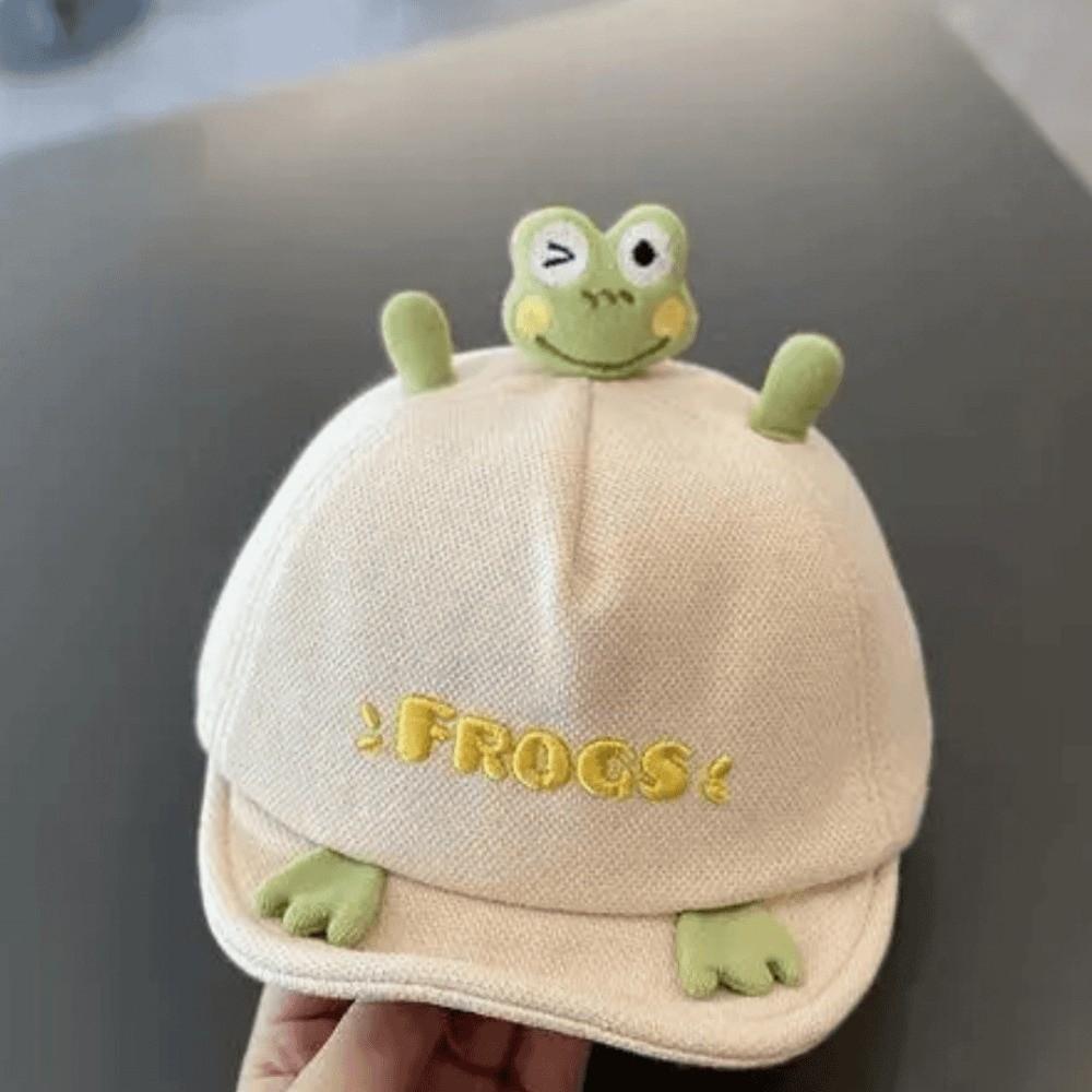 

Sunshade Design Fisherman Cap Soft Brim Wide-brim Visor Hat Cute Baby Duckbill Hat Summer Season бежевий