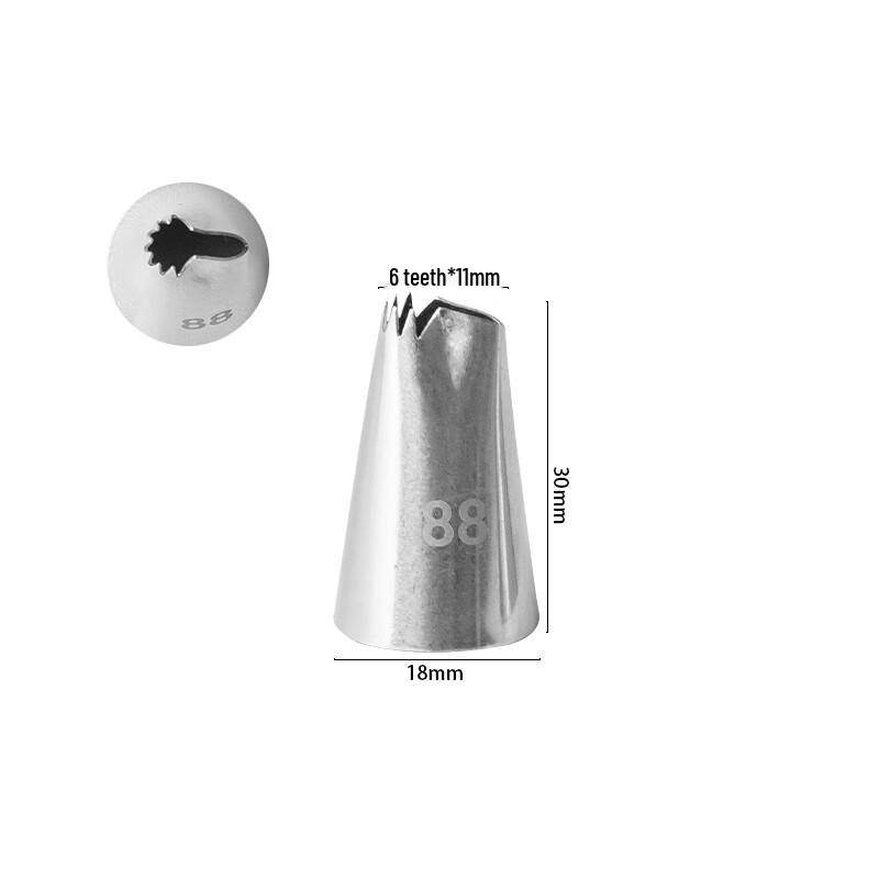 Retro Stainless Steel Ruffle Piping Nozzle