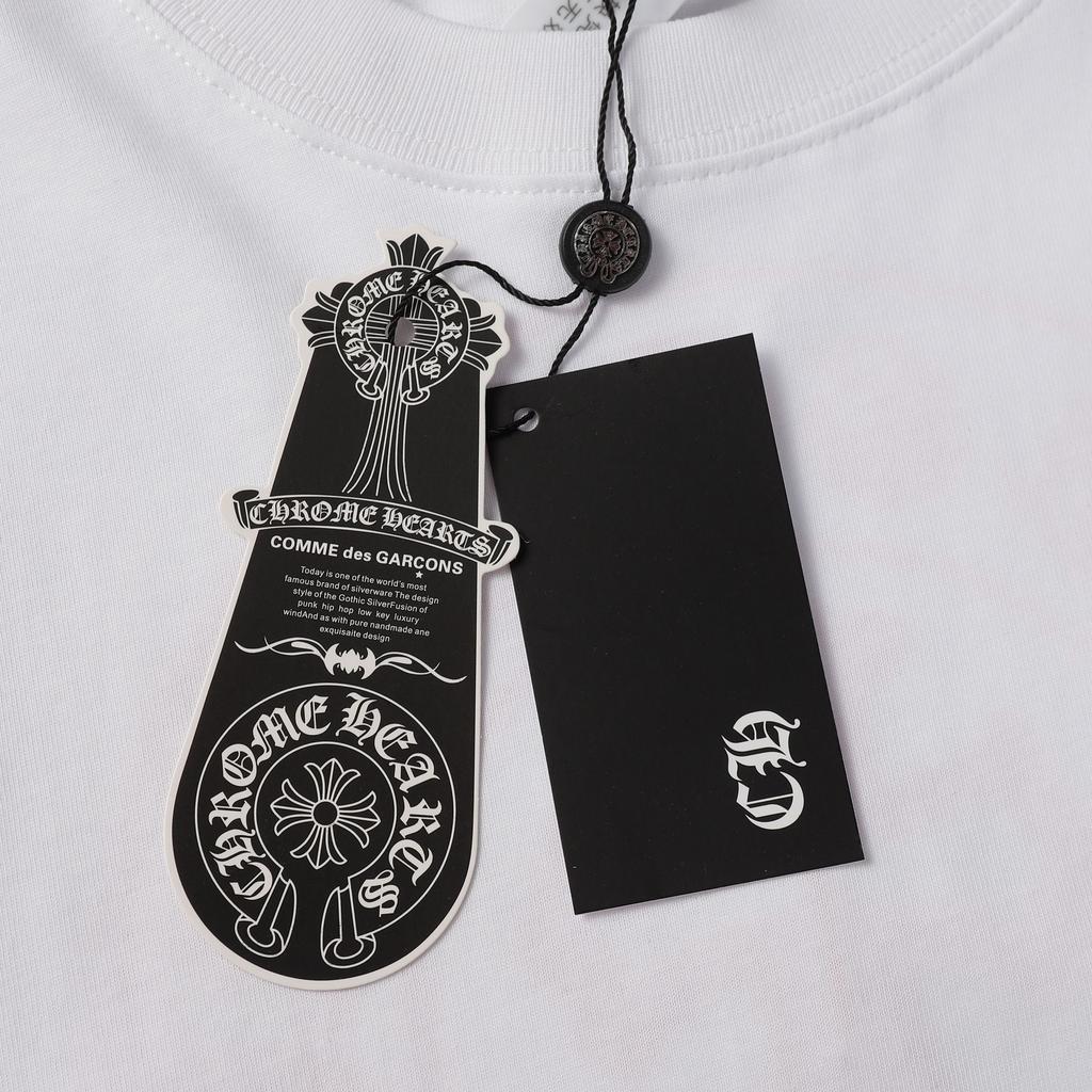 9988 CHROME HEARTS 2025 Summer New High Quality Cotton Round Neck Loose Large Size Men's and Women's T-shirt Couple T-shirt
