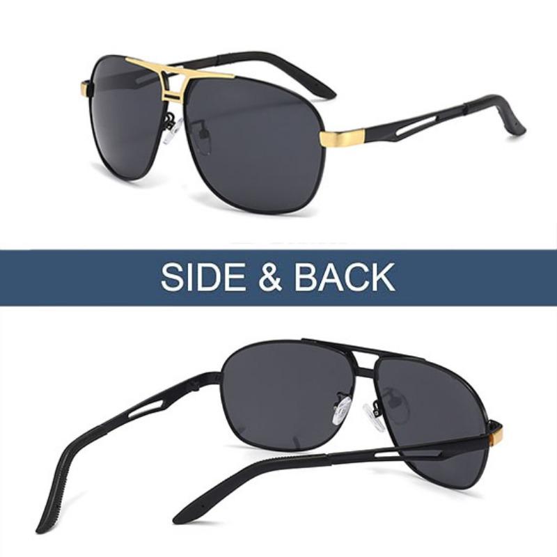 Ikke-polariserte Toppkvalitets Polariserte Solbriller Menn Kvinner Vintage Rektangulære Nyanser Antirefleks Kjørebriller