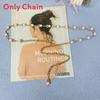 Pearl Water Drilled Metal Waist Chain For Women Summer Fashion Accessory