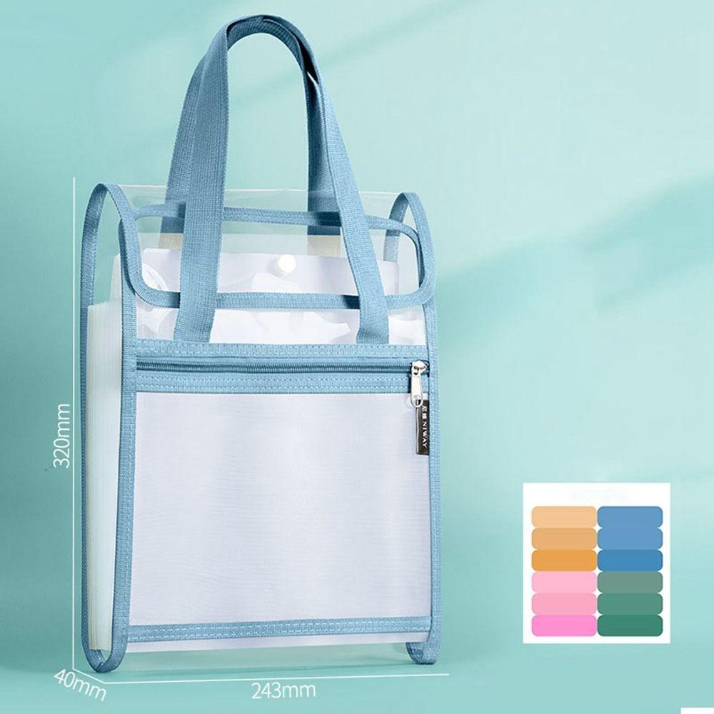 

13 Layer Transparent File Bag Transparent Data Storage Bag School Office Supplies Color 2