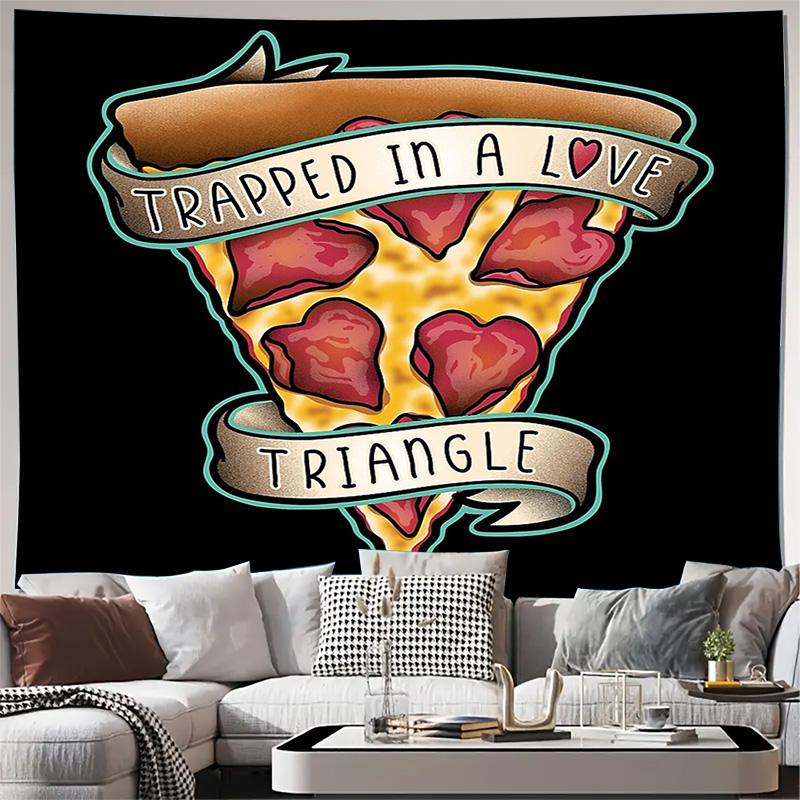 

Pizza Wall Tapestry Aesthetic Room Decor Dorm Wall Hanging Vintage Food Art Kitchen Backdrop Home Decor Gift 74x94cm(29x37in)