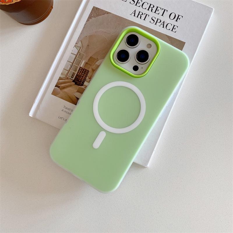 

Magnetic Frosted Jelly Case for iPhone 17/16ProMax iPhone 17 Air зелёный