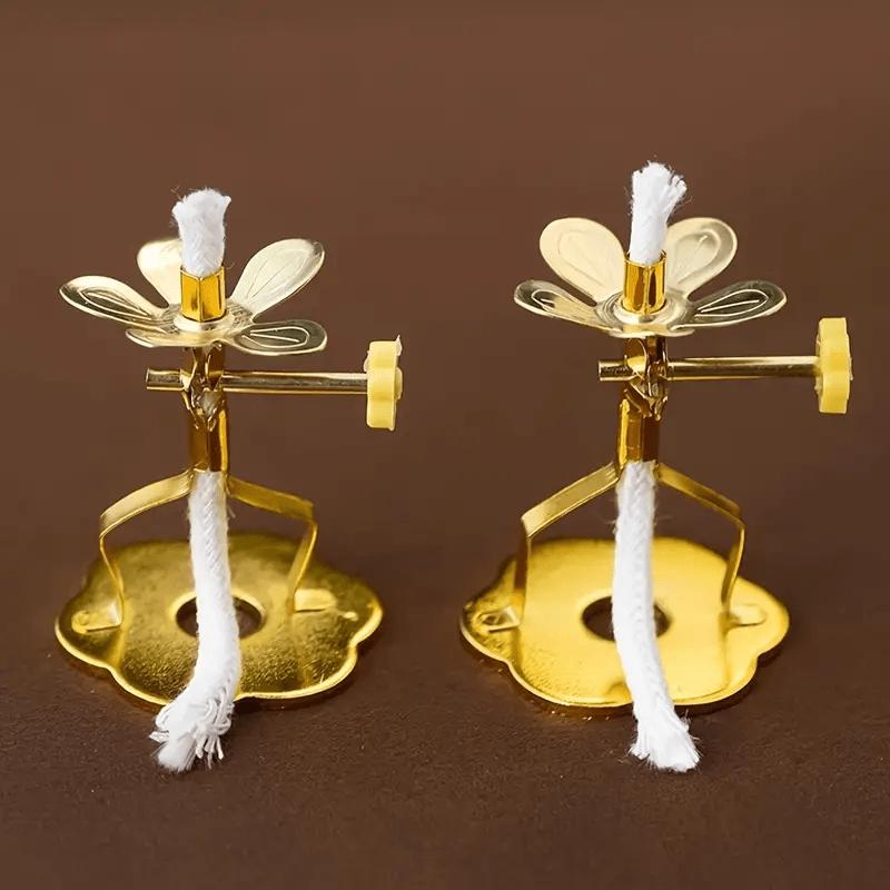 1pz Elegante Portacandele Dorato con Stoppino Regolabile - Candeliere Robusto, Decorazione da Tavolo per Casa, Ufficio, Matrimonio o Hotel