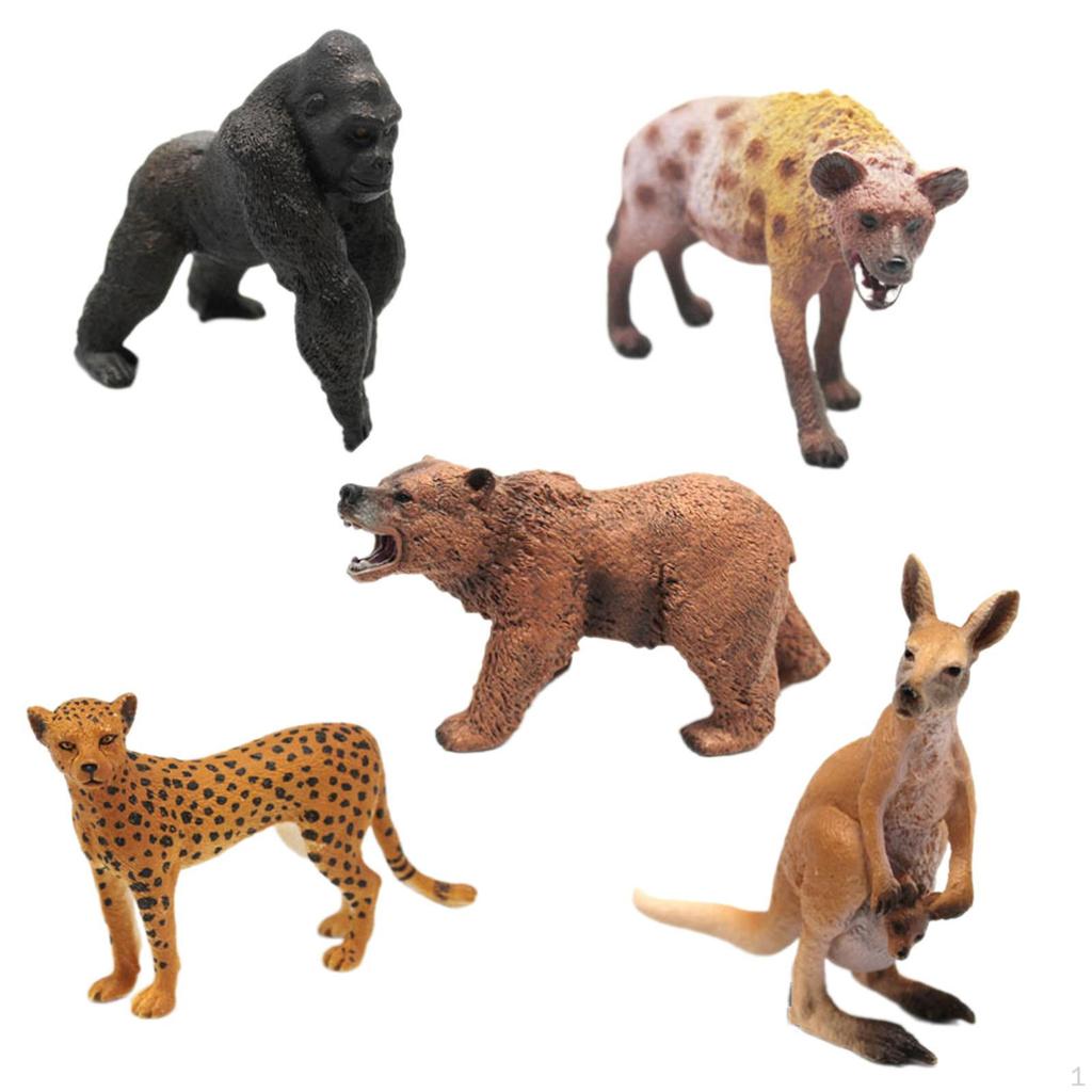 5 Pieces Animal Figures,Simulation Figures,Crafts Ornament Realistic Animals Toy Kids