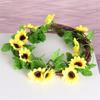 1 Pcs 260cm Artificial Yellow Sunflower Garland Flower Vine Wedding Floral Arch Decor Silk