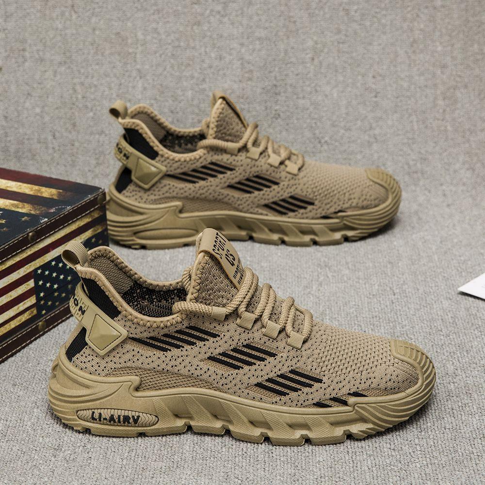 Breathable Lace Up Leisure Vulcanize Shoes for Men Running Mesh Spring Autumn Sports Sneakers Man Walking Summer Tennis Sale On