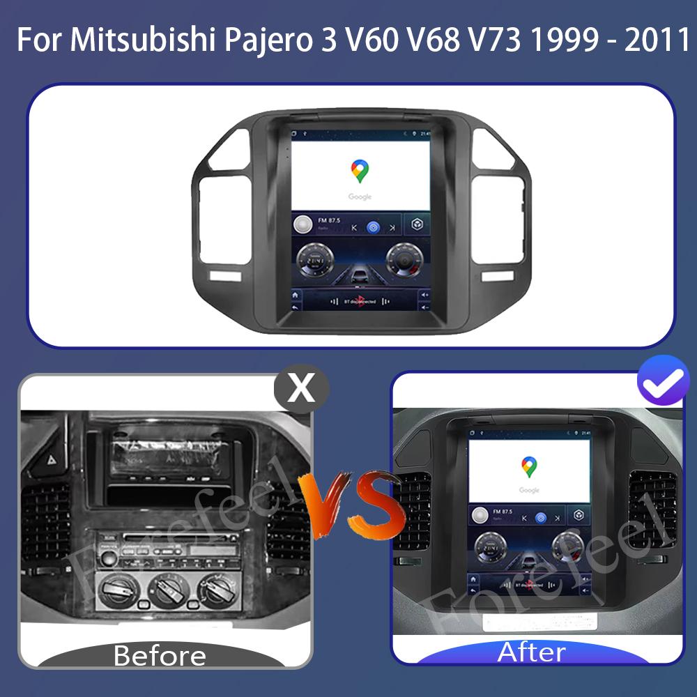 9.7 inch Android 14 For Mitsubishi Pajero 3 V60 V68 V73 1999 - 2011 Car Radio Multimedia Video Player GPS Navigation Carplay