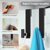 2Pcs Bathroom Hook For Towels And Robes Instants Installation On Glass Door Without Tool Need